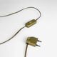 Glass and brass globe lamp Wortmann & Filz 60s