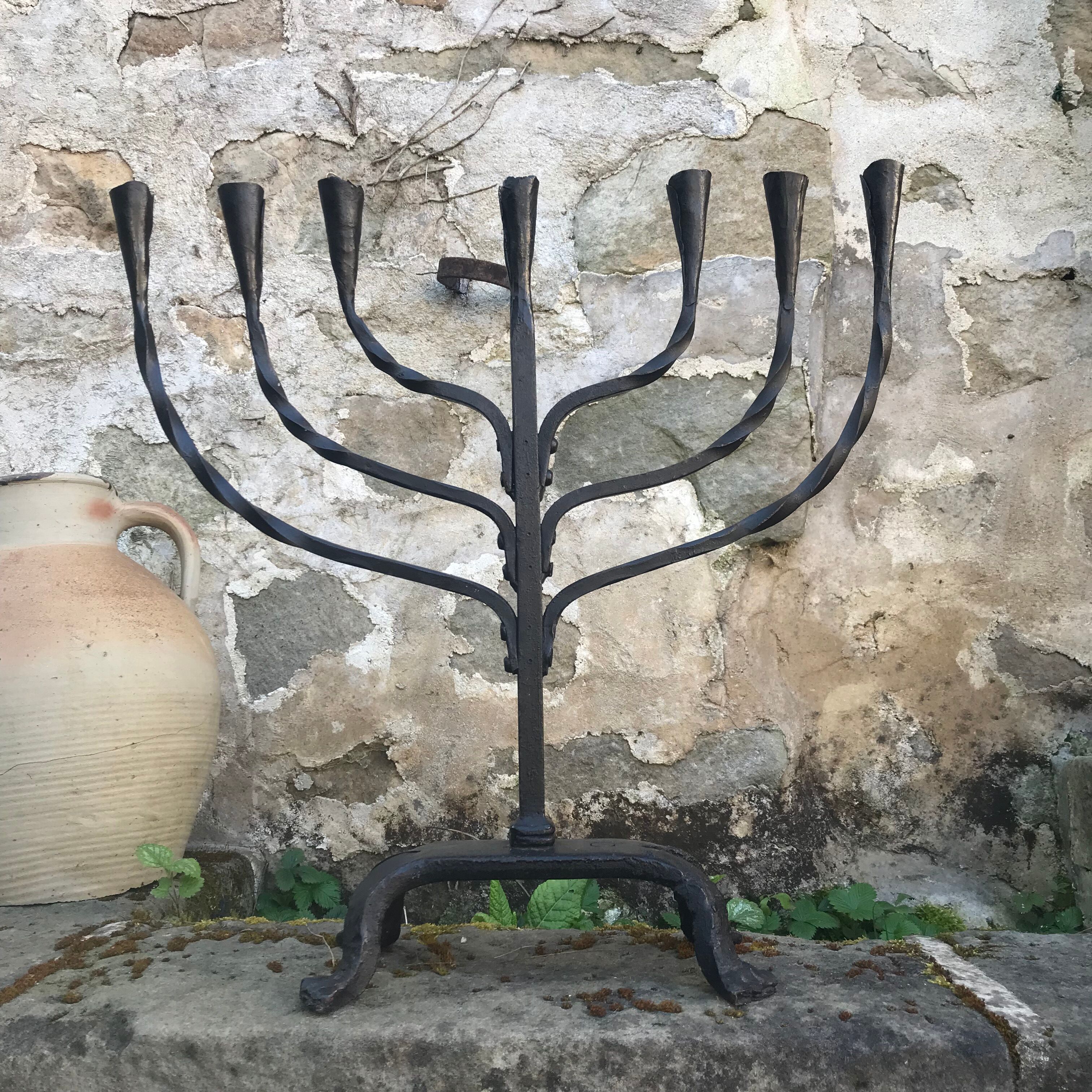 Wrought iron candelabra