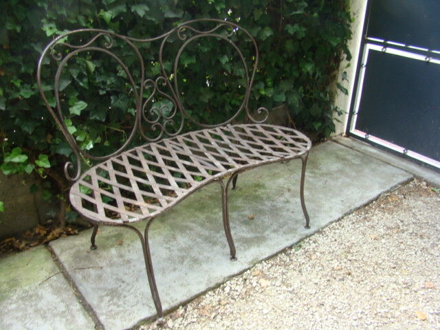 Old wrought iron bench