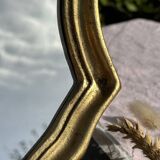 Vintage Golden Wood Carved Mirror in Louis XV Style