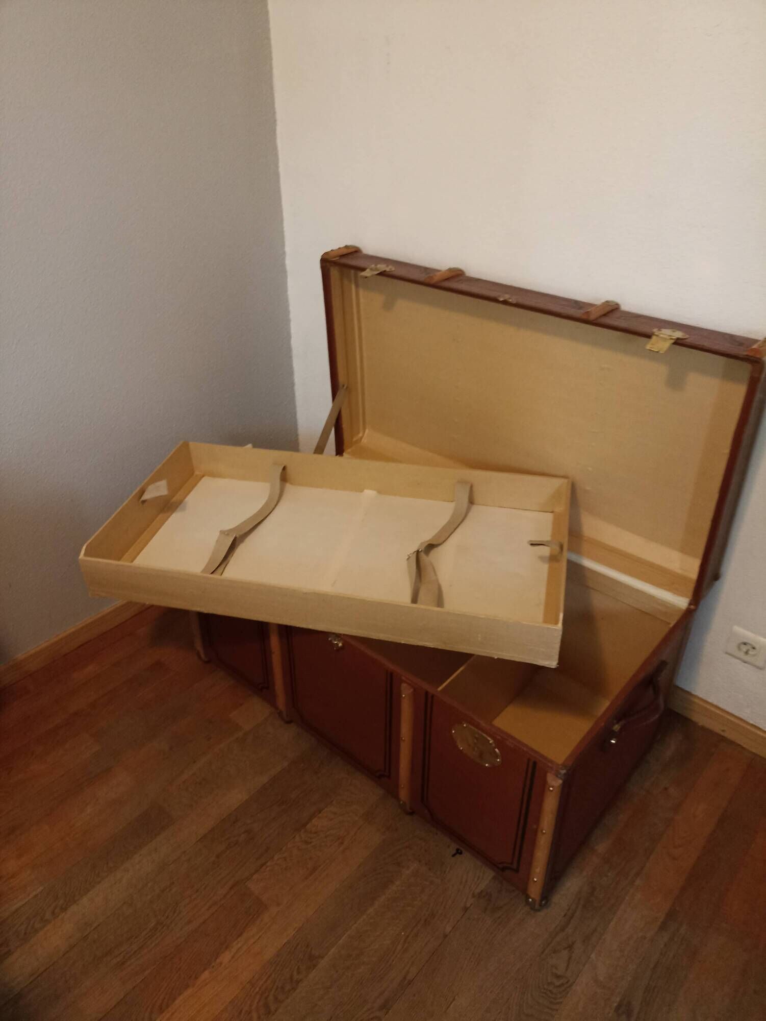 Antique travel trunk