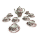 Ridgway pink english porcelain coffee service
