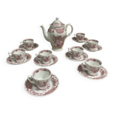 Service à café en porcelaine anglaise ridgway rose
