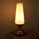 Brass lamp with opaque white opaline, 1950s