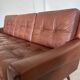 Danish mid-century Svend Skipper cognac 3 person sofa 1960s