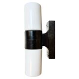 Industrial Brown Bakelite Wall Light with Milk Glass, 1960s