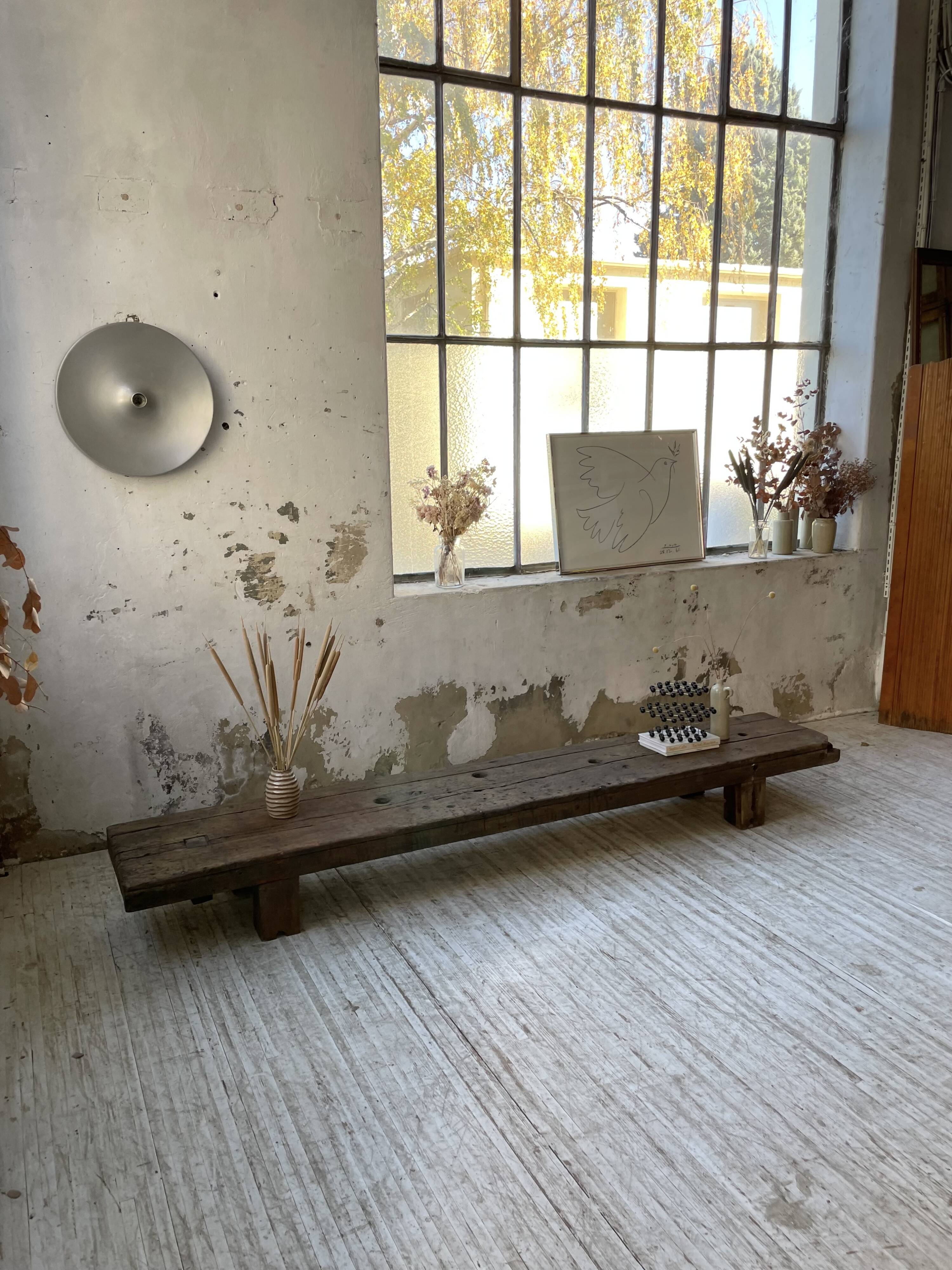 Workbench bench coffee table solid oak XXL