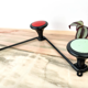 Coat rack 3 wall hooks in tricolor metal