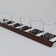 Drinking glass holder by Carl Auböck, made of wood, Austria, 1960s.