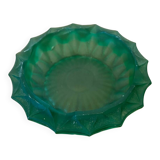 Cendrier Ancien LUMINARC Verre Moulé Vert Vintage