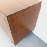 Vintage modernist enfilade in rosewood and chrome metal from the 60s and 70s.