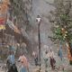HST “Busy street in winter” by K. NEIL (20th century)
