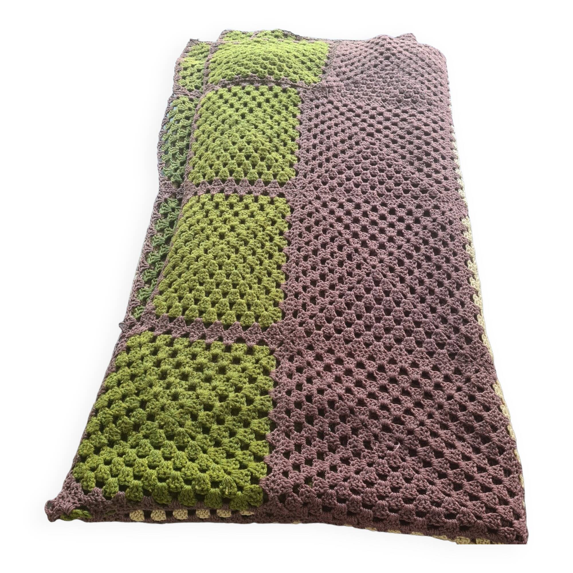 Plaid or vintage wool blanket.