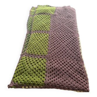 Plaid or vintage wool blanket.