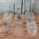 Lot de 5 flacons de toilette en verre
