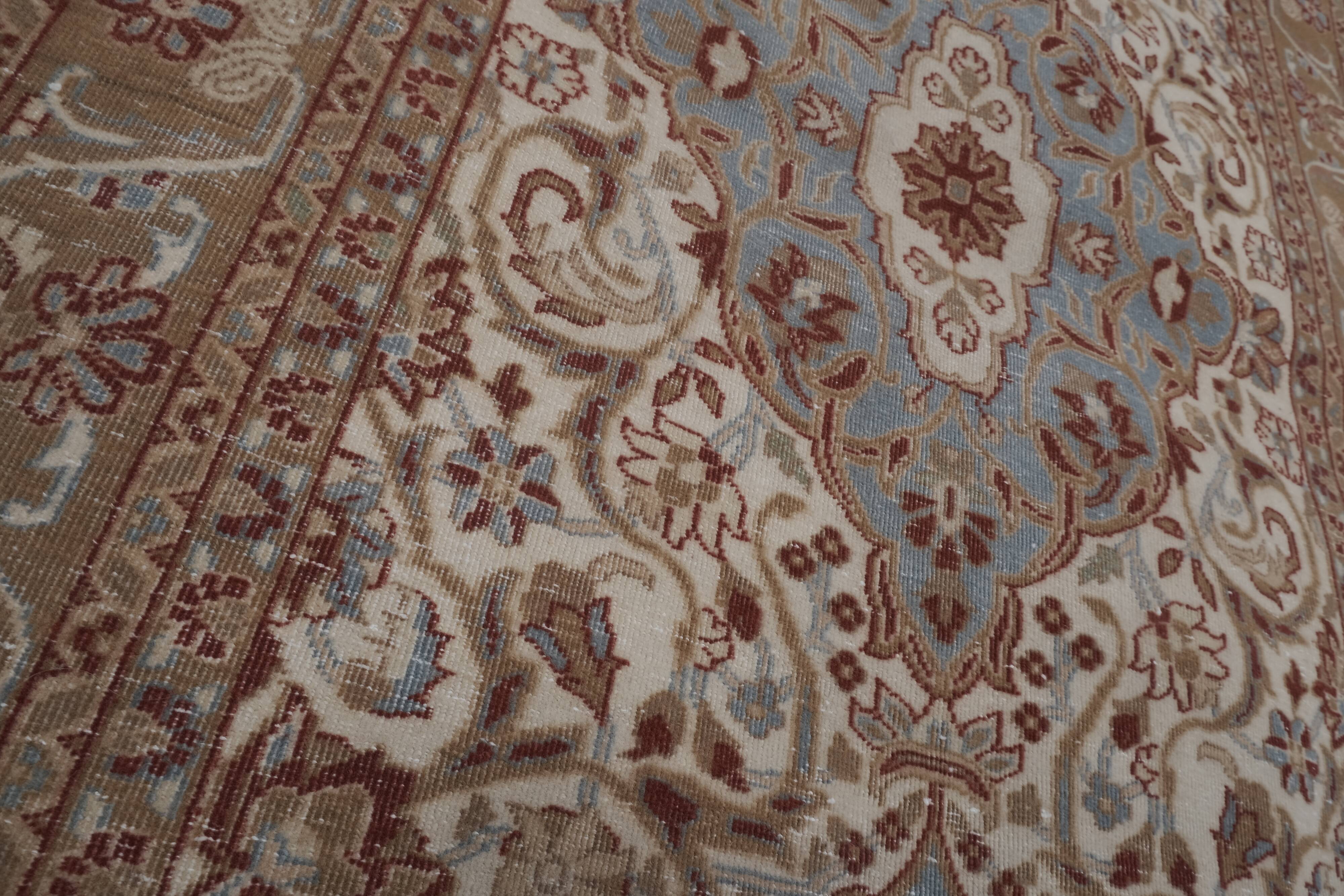 Mid-Century Modern Anatolia Faded Colors Low Pile Rug with Medallion 2'10" X 5'