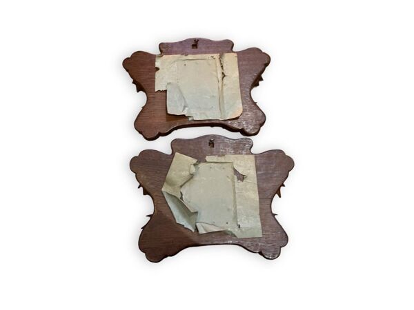 Paire de cadres en bois exotique aux dragons