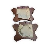 Pair of exotic wooden frames with dragons