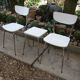 Lot of two formica chairs and a stool.vintage 60