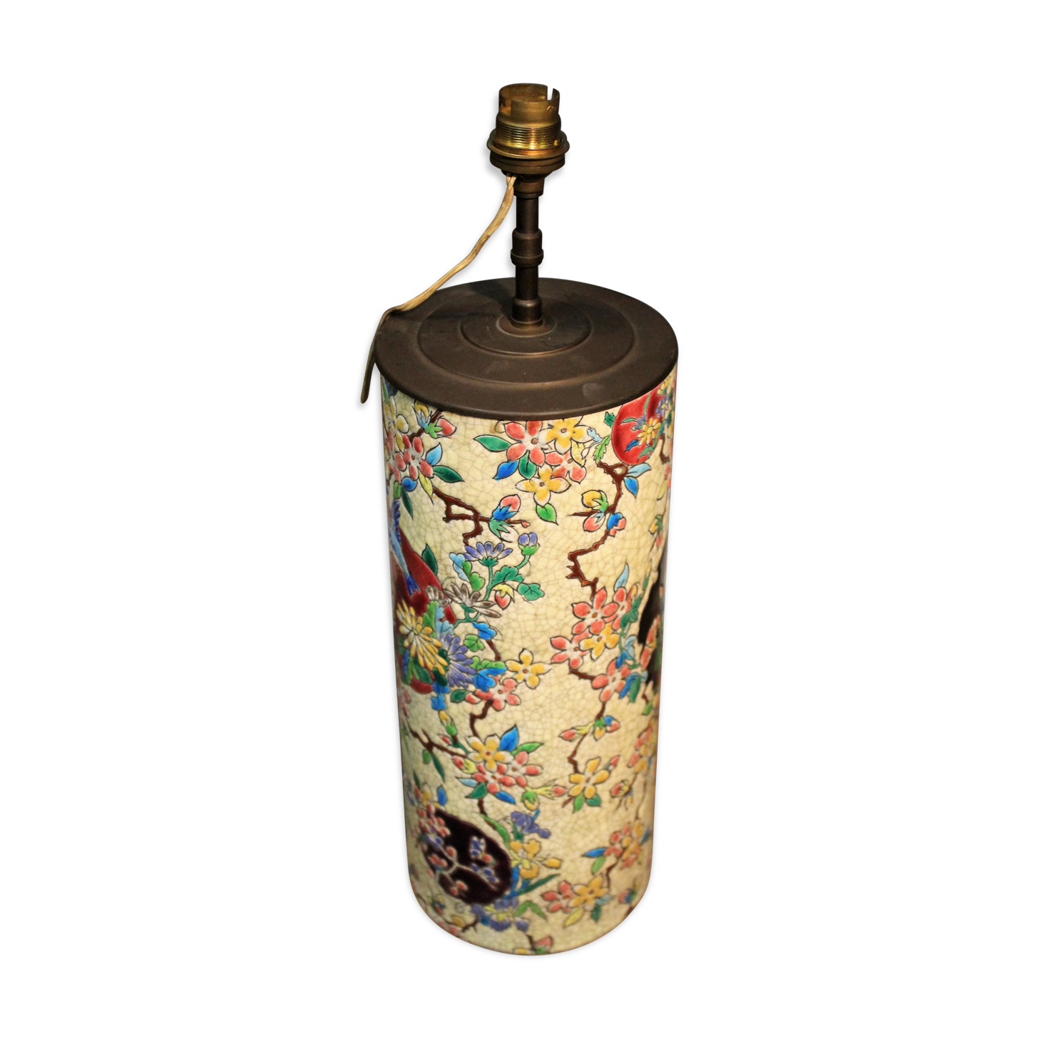 Gien ceramic lamp 19th century