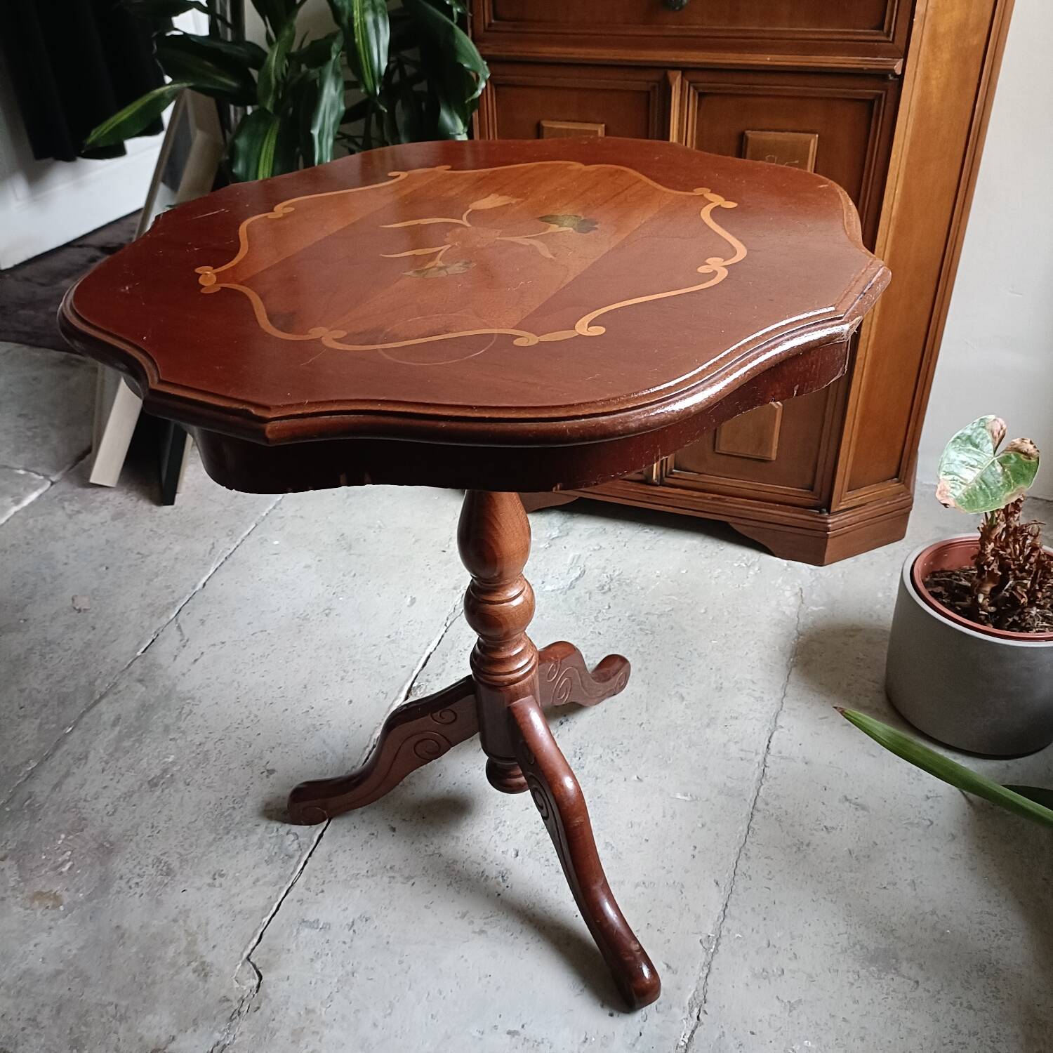 Vintage tripod table.
