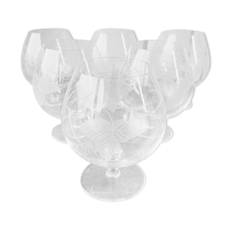 6 crystal tasting glasses