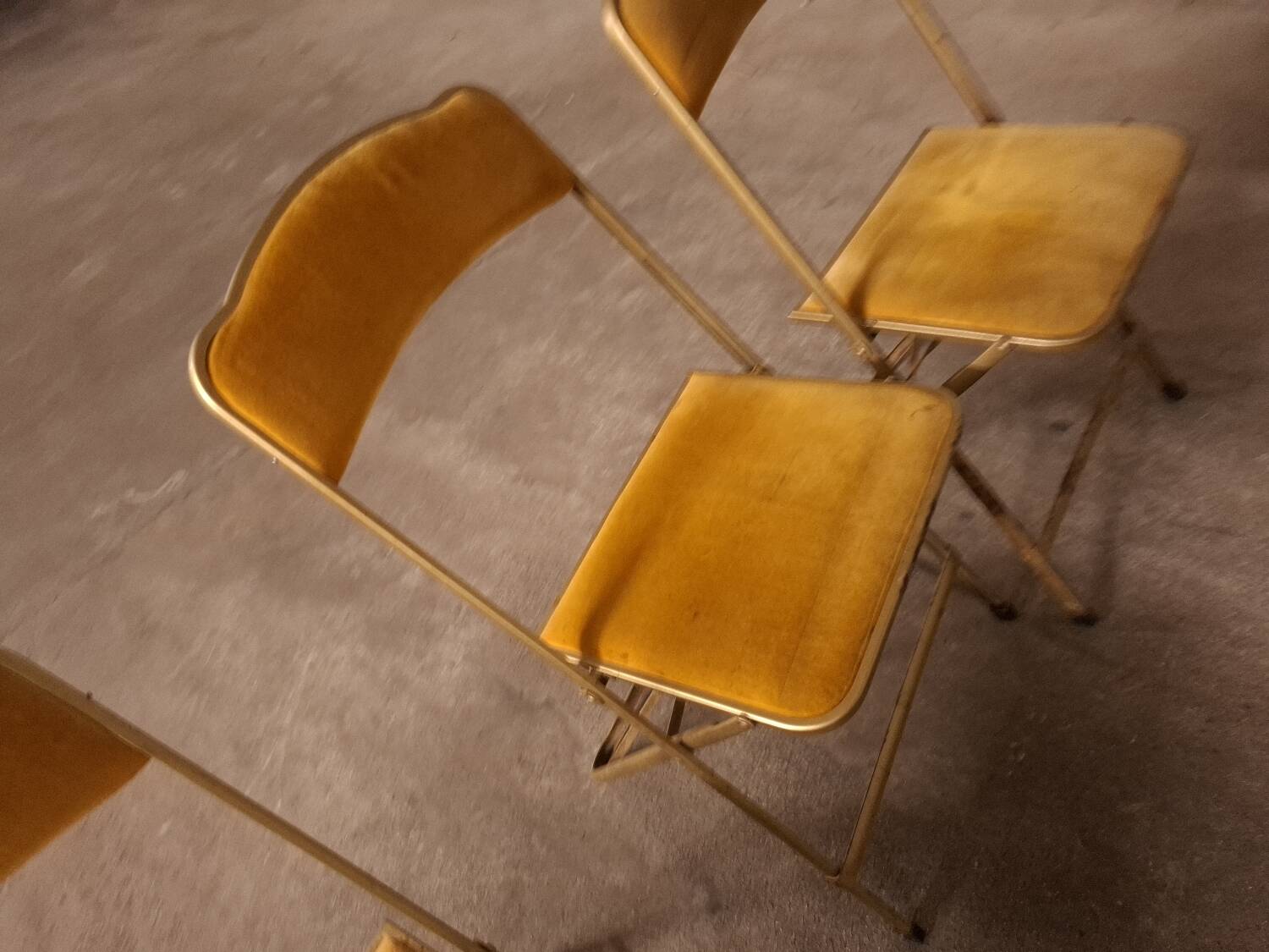 6 vintage opera folding chairs