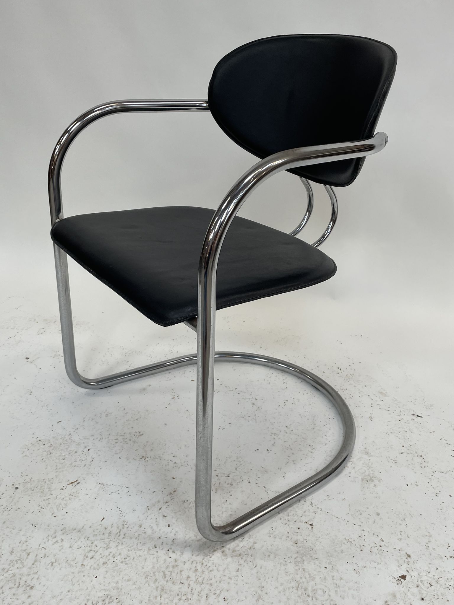 Vintage dining chair effezeta made in Italy design chrome
