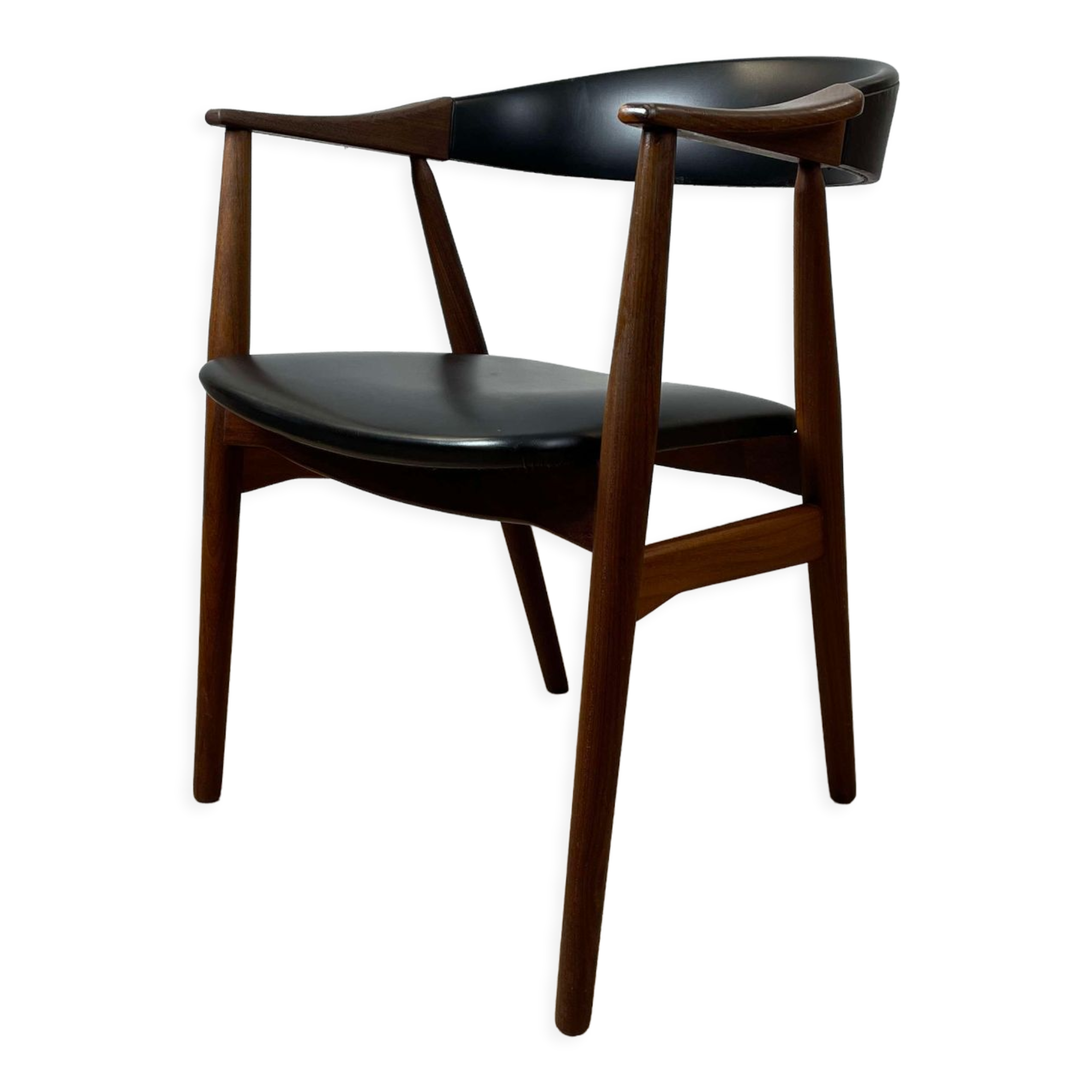 Vintage Scandinavian teak armchair model 213 by Th Harlev for Farstrup Møbler, 60s