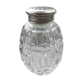 Sucrier saupoudreur en verre ciselé