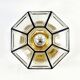 Mid-Century Glass & Iron Flush Mount/Ceiling Light from Limburg, Germany, 1960s