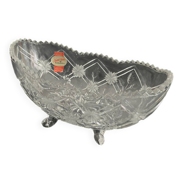 Crystal footed coupe, Anna Hütte Manufacture