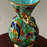 Cerdazur Monaco vase in ceramic with fish decoration