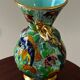 Cerdazur Monaco vase in ceramic with fish decoration