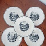 Set of 5 cups with saucers Landscape Maestricht
