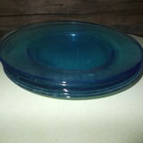 Lot 6 flat plates arc-france blue