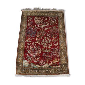 Tapis Ghoum en laine Iran vers 1950 108x166cm