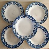 Set of 5 plates terra de fer Saint Amand