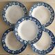 Lot de 5 assiettes terre de fer Saint Amand