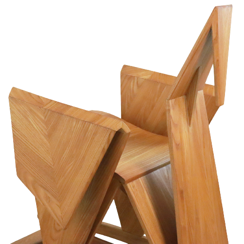 Sculptural rocking chair origami bird