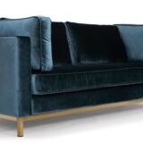 Blue velvet sofa nv gallery