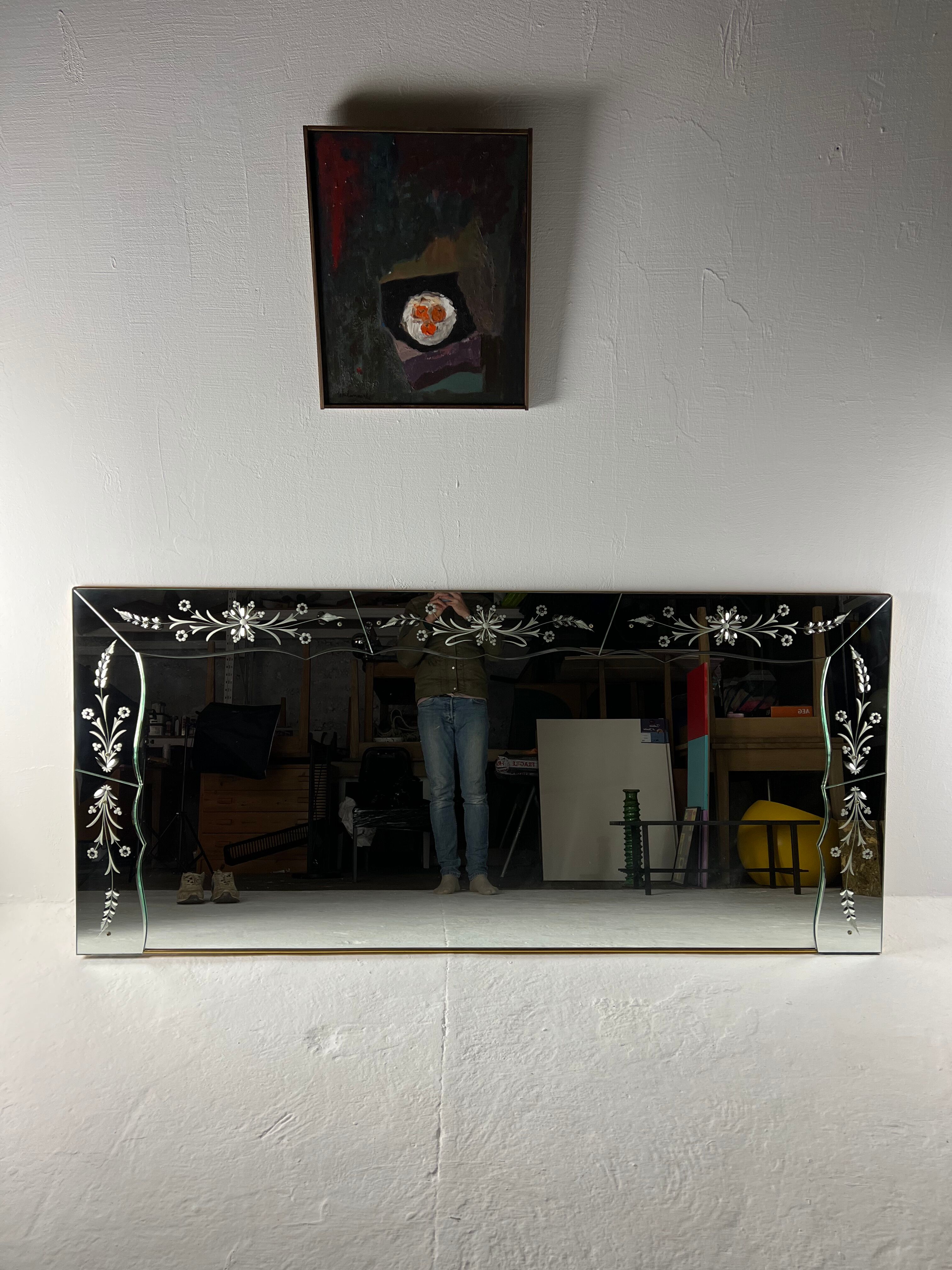 Venetian mirror 60s, 200 x 91 cm