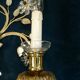 Large Italian gilt metal and crystal glass sconces from Banci Firenze, 1960s, set of 2