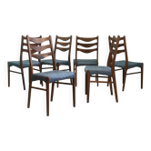 6 Scandinavian chairs in rosewood