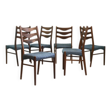 6 Scandinavian chairs in rosewood