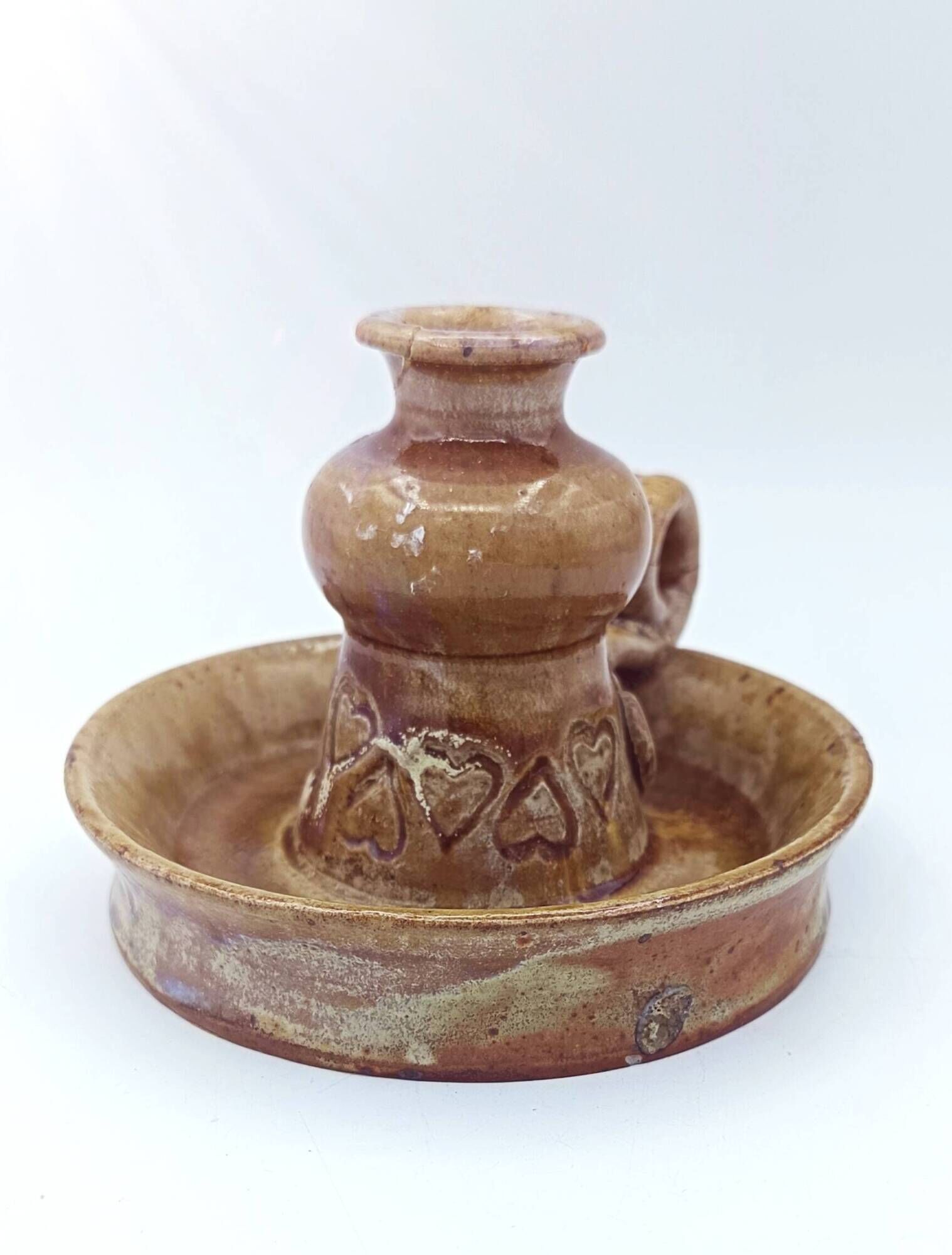 Stoneware candlestick by Pierre Pigaglio – Saint-Amand-en-Puisaye
