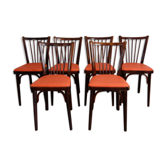 Suite of 6 chairs Baumann 50s