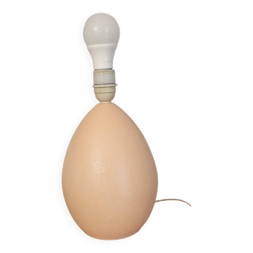 Vintage ostrich egg shaped lamp, Brussels porcelain