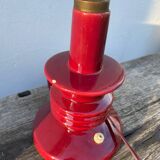 Lampe en céramique bordeaux