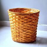 Corbeille à papier ou cache pot en osier
